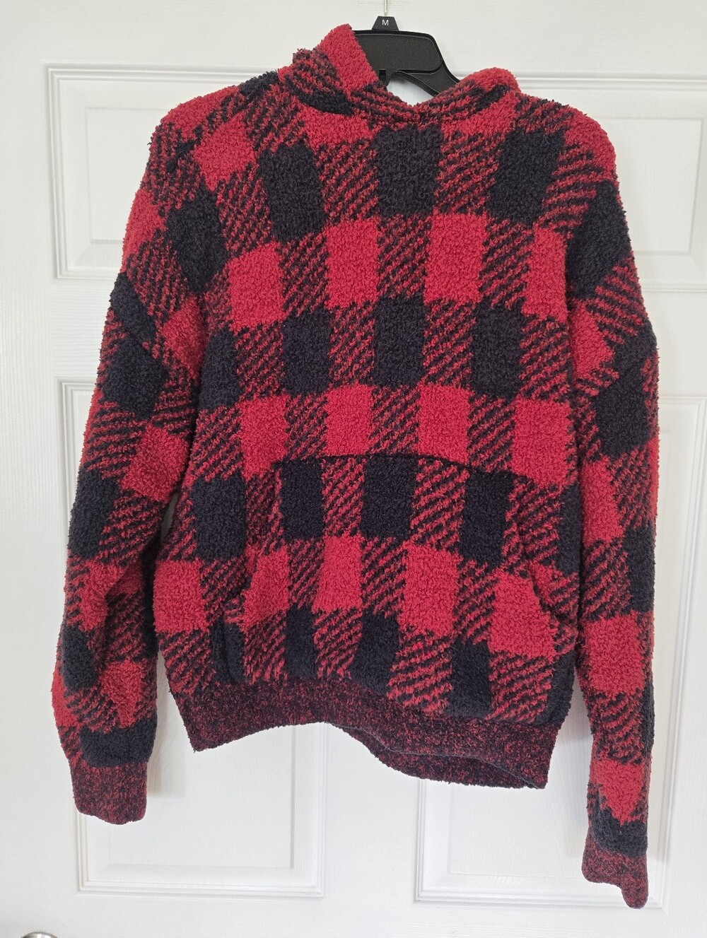 Skims Buffalo Plaid Fleece Hoodie, S
